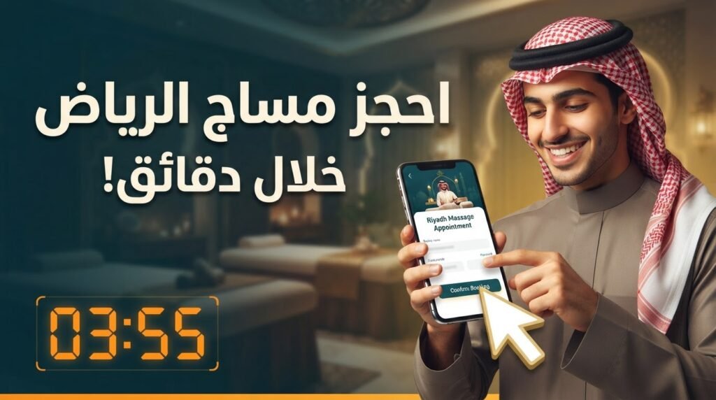 حجز مساج الرياض خطوة بخطوة عبر تطبيقات الحجز أونلاين.
